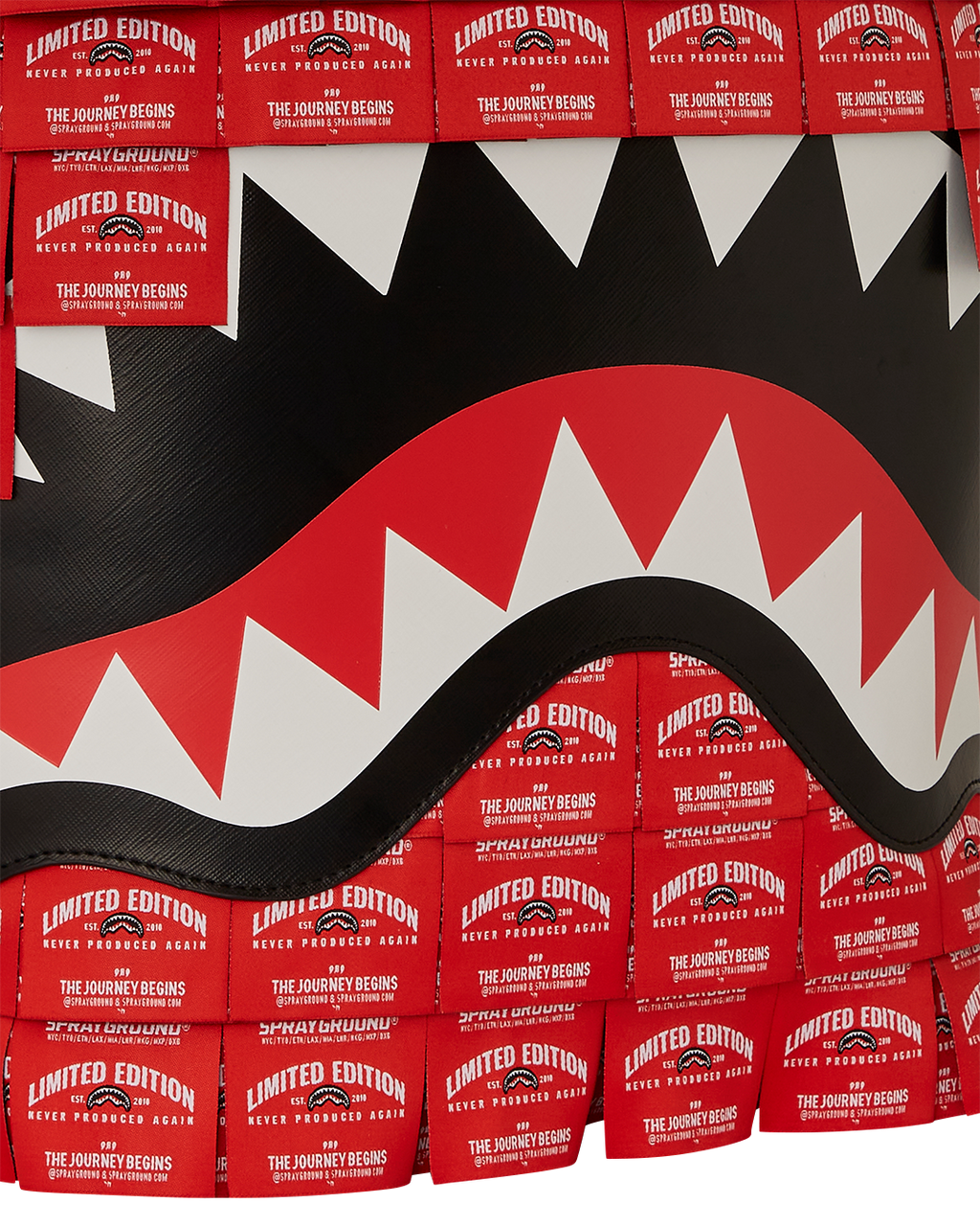 MADE OF WOVEN LABELS SHARK BACKPACK