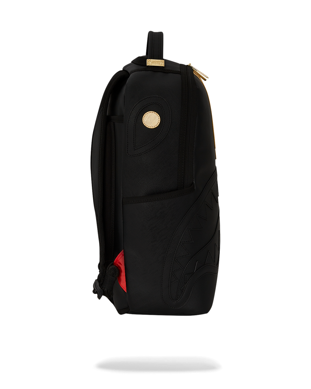 GOLD AND BLACK RACING STRIPES BACKPACK